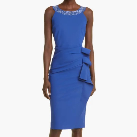 CHIARA BONI LA PETITE ROBE MARIANGELE NAUTICO COCKTAIL SHEATH DRESS 48 IT/ 12 US - Picture 2 of 8